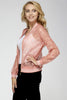 Lace Baseball Jacket Light Pink White
