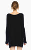 Tunic Top Casual Dress Oversized Round Neck Long Sleeve Black