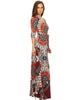 Maxi Dress with Sleeves Malnative Maroon
