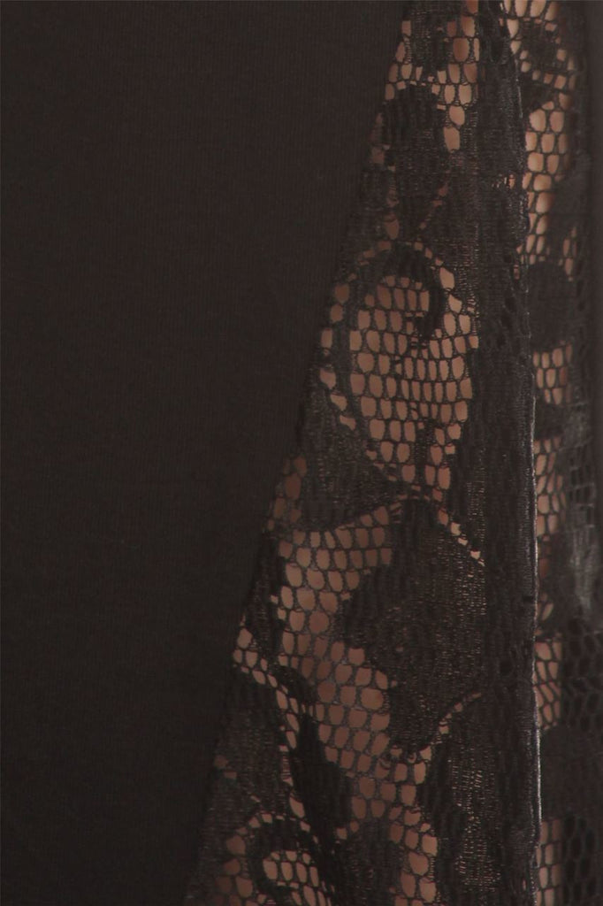 Bell Bottoms Yoga Pants Black Lace Detailed Flare