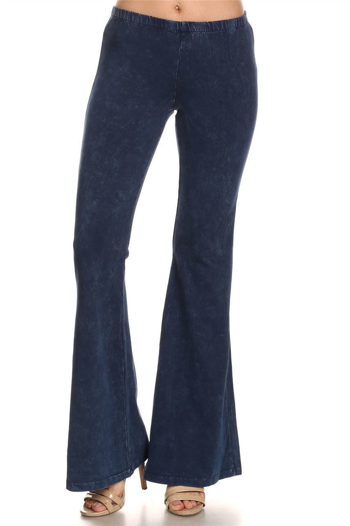 Bell Bottoms Yoga Pants Denim Colored Blue