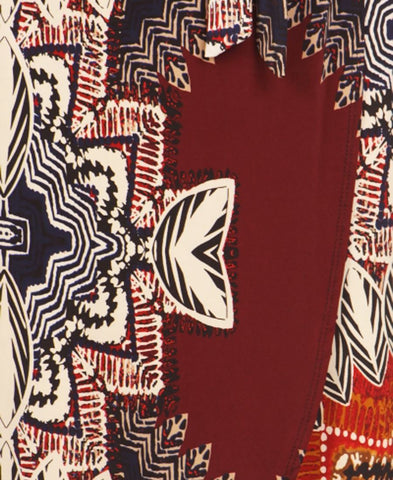 Maxi Dress with Sleeves Malnative Maroon