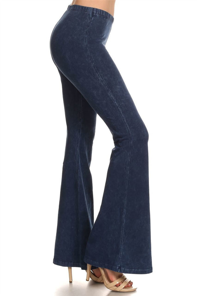 Bell Bottoms Yoga Pants Denim Colored Blue