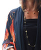 Cardigan Kimono Floral Orange Brown Autumn Leaves