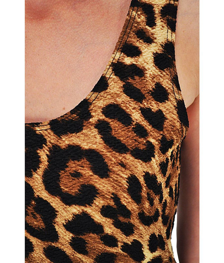 Sleeveless Leopard Mini Dress