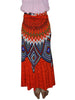 Maxi Skirt India Feather Orange
