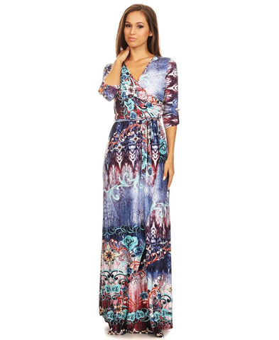 Maxi Dress with Sleeves Jlos Blue Two