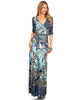 Maxi Dress with Sleeves Bombshell Blue Two