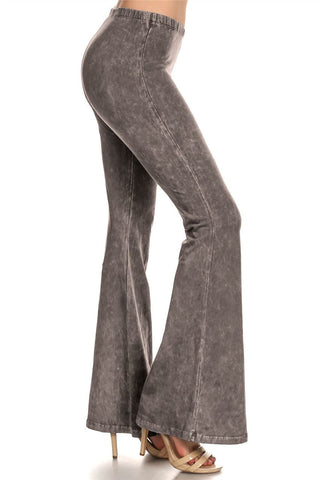 Bell Bottoms Yoga Pants Denim Colored Taupe Gray