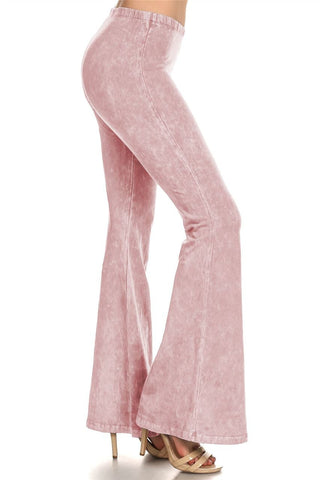 Bell Bottoms Denim Colored Yoga Pants Light Pink
