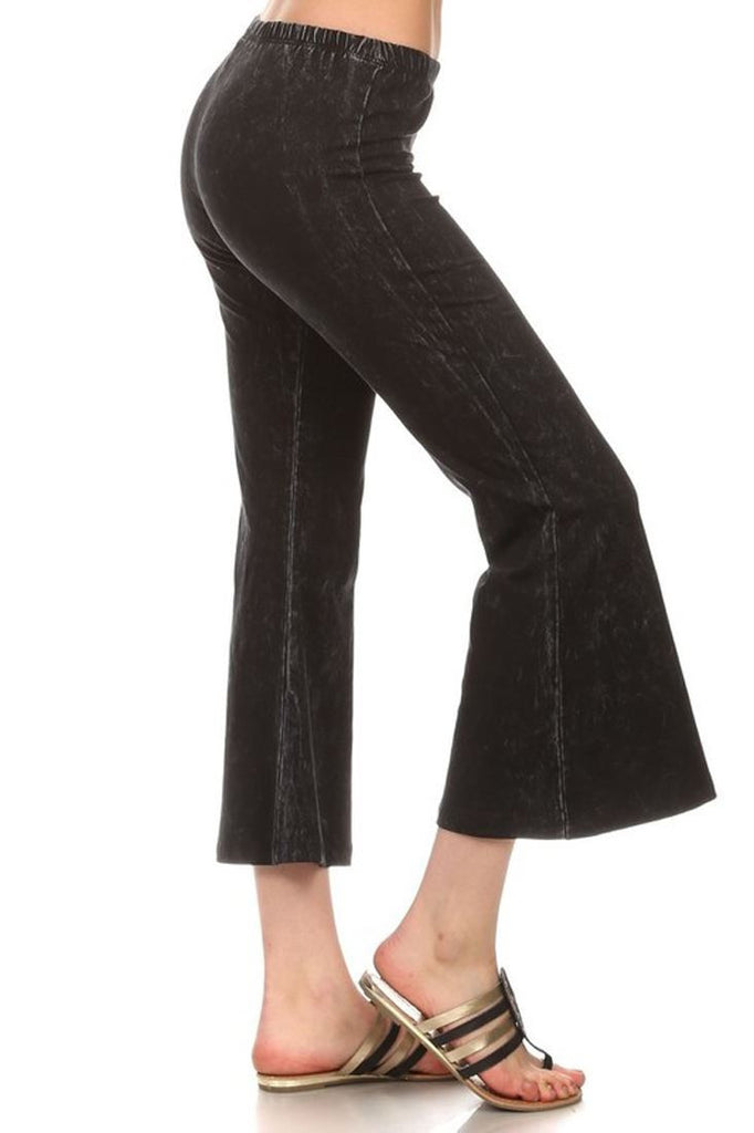 Women Yoga Pants Capris Length Crop Wide Leg Pants Palazzo Pants Yoga  Leggings Crop 