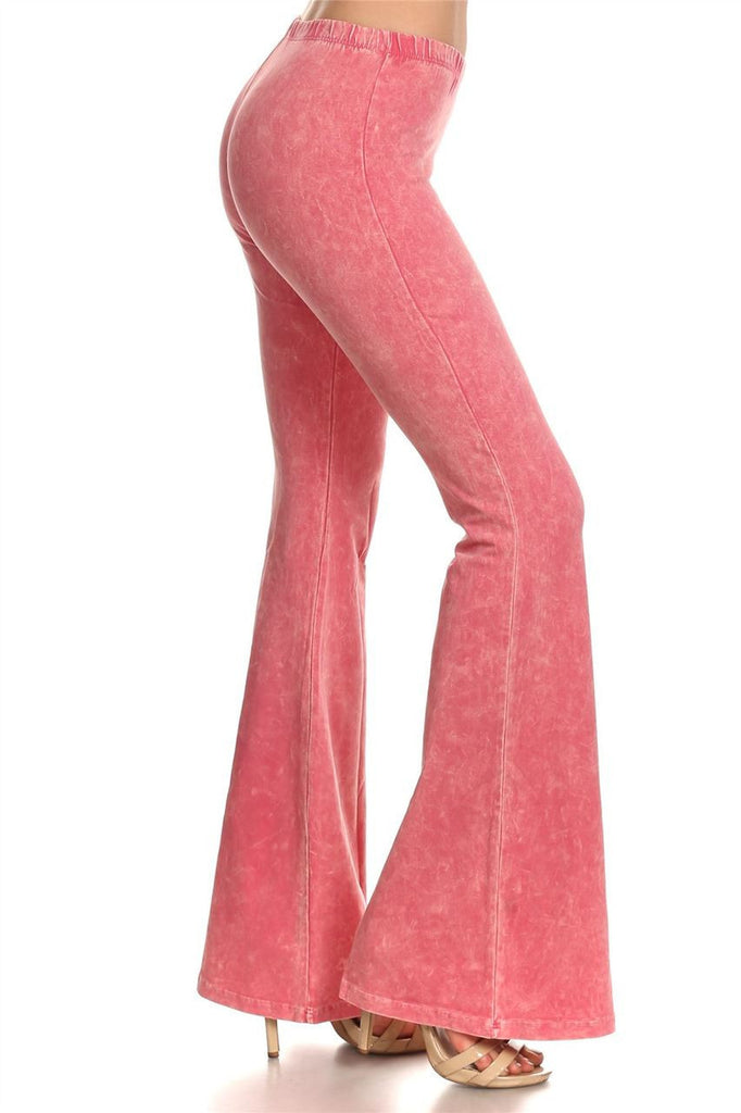 Bell Bottoms Yoga Pants Denim Colored Pink