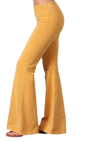 Bell Bottoms Denim Colored Yoga Pants Amber
