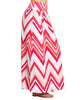 Maxi Skirt Convertible Dress Hot Pink Chevron