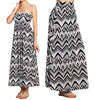 Maxi Skirt Convertible Dress Black White Tribal