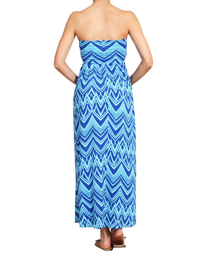 Maxi Skirt Convertible Dress Blue Tribal