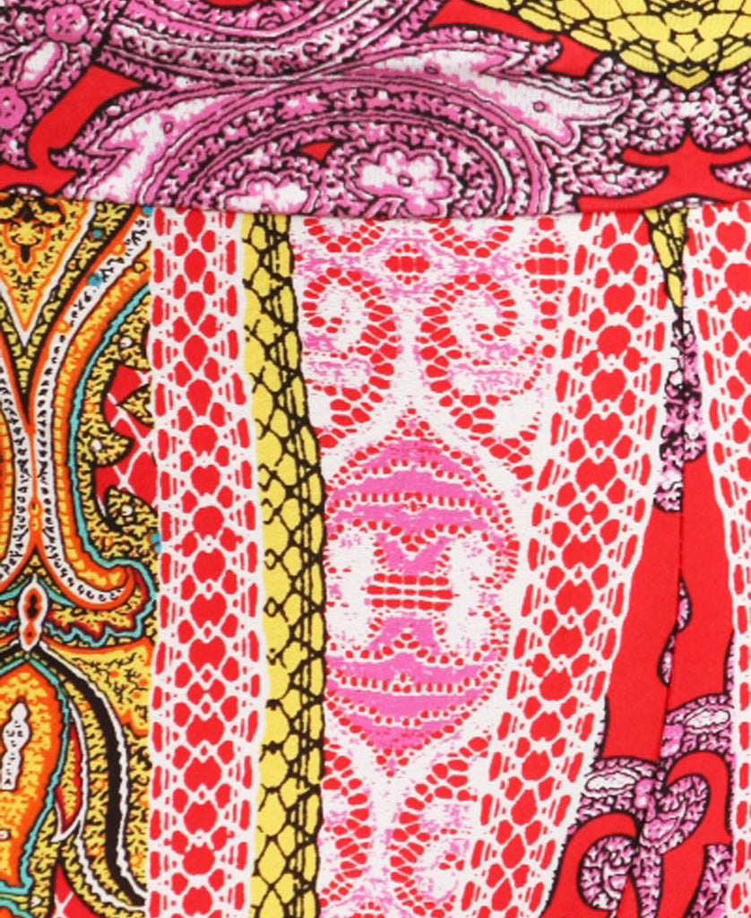 Beige Paisley Print Bohemian Palazzo Pants | Multicoloured | Split-Skirts- Pants, Printed, Indian