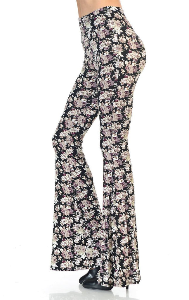 Daisy Velvet Floral Bell Bottoms - Perfectly Styled by