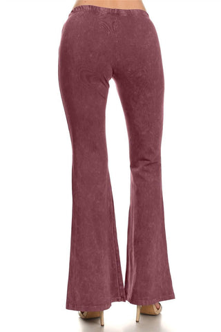 Bell Bottoms Denim Colored Yoga Pants Mauve