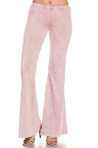 Bell Bottoms Denim Colored Yoga Pants Light Pink