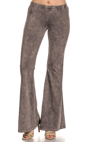 Bell Bottoms Yoga Pants Denim Colored Taupe Gray