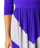 Maxi Dress 3/4 Sleeve Purple Gray