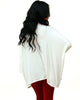 Tunic Top Shirt Dress Twist Top Long Sleeve Ivory White