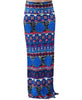 Maxi Skirt Blue Pink Asian Tribal Native