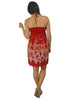 Red Mini Floral Elastic Band Top Sundress