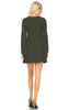 Tunic Top Fitted Dress with Long Bell Sleeves Olive