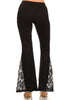 Bell Bottoms Yoga Pants Black Lace Detailed Flare
