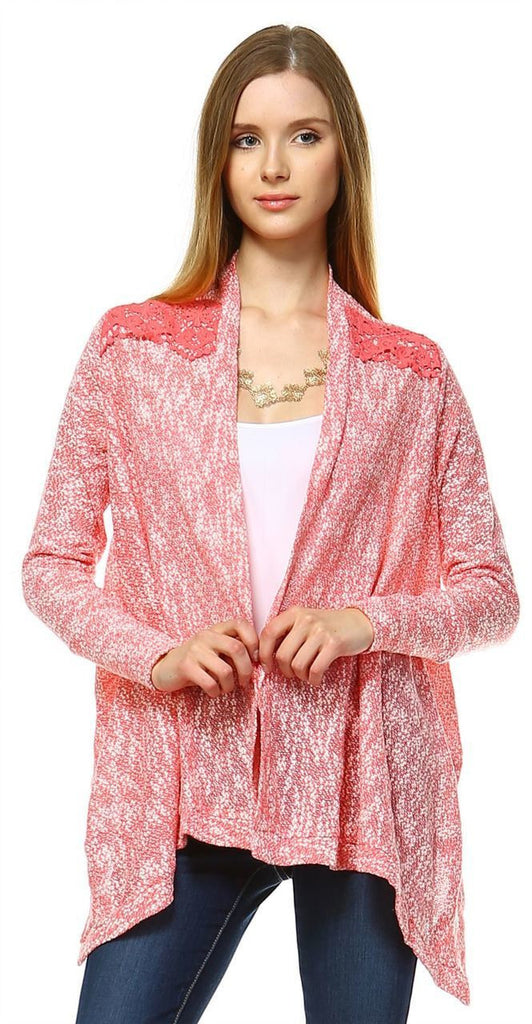 Lace Cardigans Crochet and Knit Coral