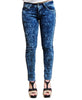 New B&G Women''s Stone Washed Faded Denim Slim Skinny Mid Rise Blue Jeans Pants