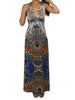 Premium Sleeveless Sublimation Maxi Dress Leopard Multi Color
